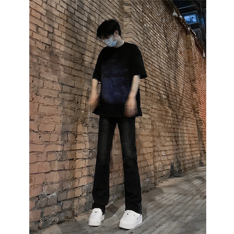 图片已授权弹力渐变大码微喇毛边直筒牛仔裤男K860-K861-K866-P50,男装牛仔裤,星座205