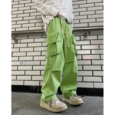 美式高街3工装直筒裤男潮牌hiphop阔腿拖地裤XZ211-1-K2202-P65，男装工装外套，星座211-1