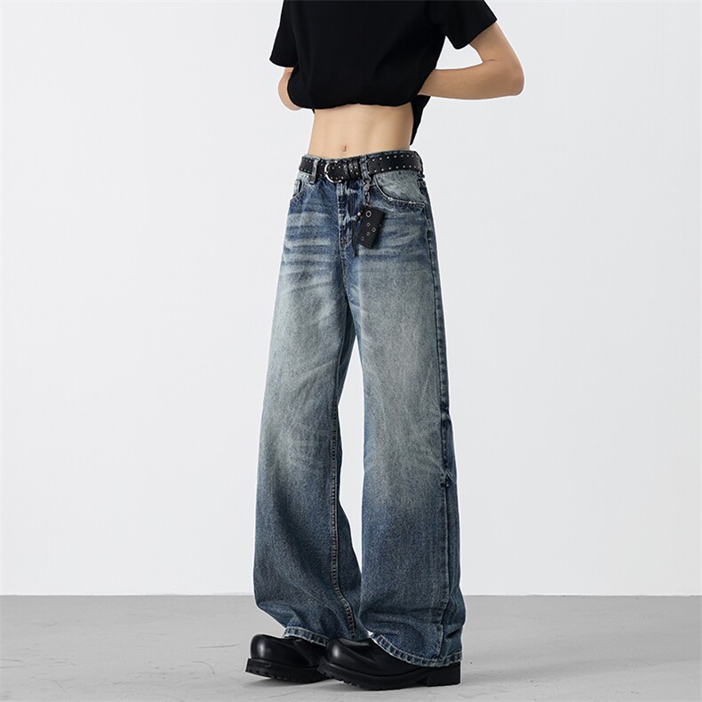 直筒牛仔裤立体猫须蜂窝百搭通勤长裤男N09918-P60，男装牛仔裤，星座308B-2