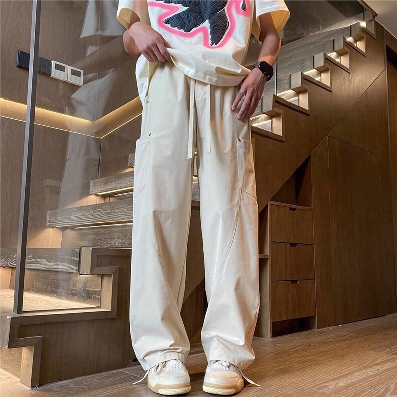 美式高街工装裤男春秋季新款宽松直筒休闲裤多口袋百搭复古长裤子,男装工装外套,星座218-1（原230）