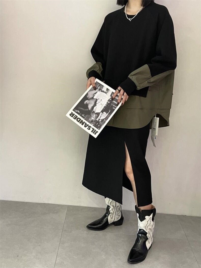 雷洛奇丽—秋装拼接卫衣，女装卫衣/绒衫，雷洛奇丽