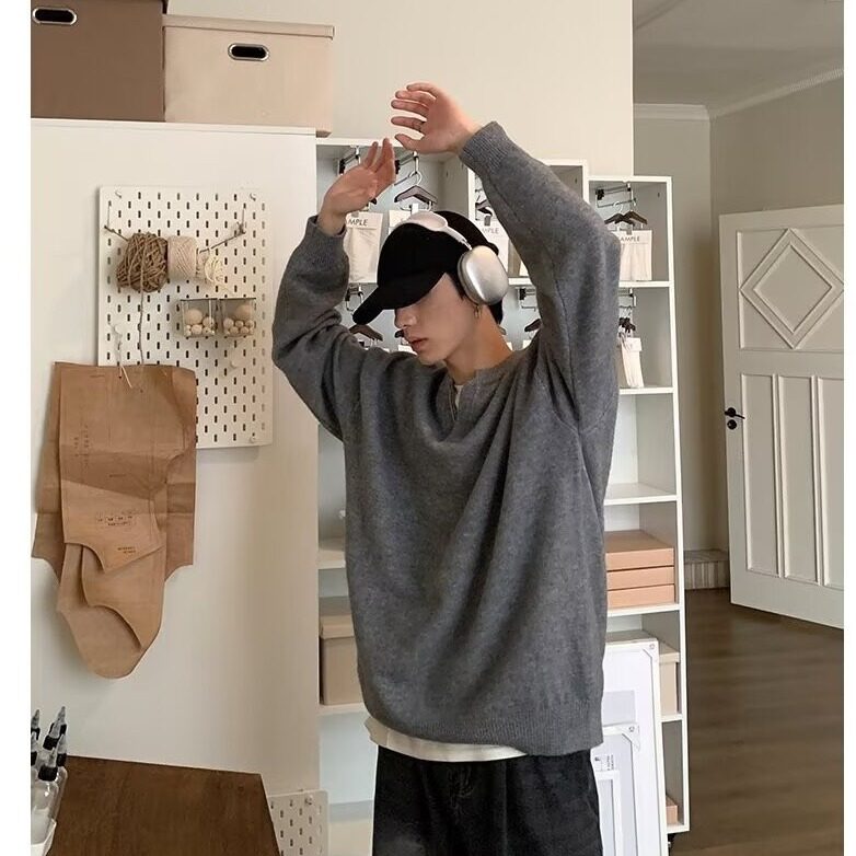 【有货】DMY80-P68新款小V领套头毛衣男秋季韩版宽松慵懒风针织,男装针织衫/毛衣,星座603-2