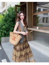主推新款春夏新品复古波西米亚牛仔马甲2266-P195-K299，女装套装/套裙，网红馆