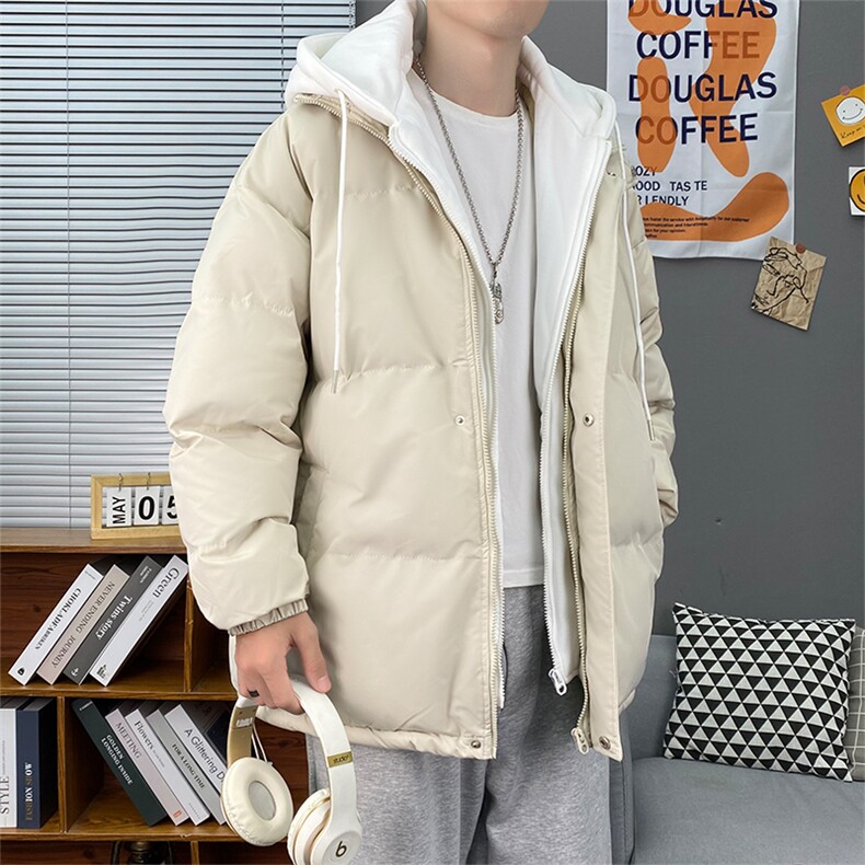 大货到仓！2022港风情侣棉衣男女假两件连帽棉服WT08,男装棉衣,星座1508-3
