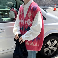 原宿秋季纯色马甲男百搭潮新款宽松型D337P42，男装背心/马甲，星座1116-2