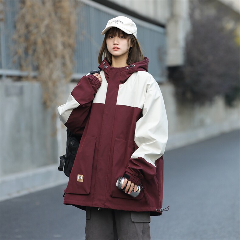 春季新款港风三防户外夹克男连帽冲锋衣外套DSA157B-JK163-P85图片
