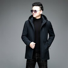 中老年可脱卸内胆羽绒服男长款冬装外套保暖防寒服ALXB9662-P365图片