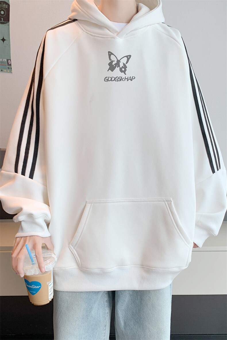 400高克重华棉卫衣秋冬内景重磅宽松连帽衫男WY00175/P55加绒P60,男装卫衣,电商B316