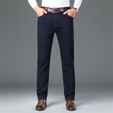 牛仔裤男秋季薄款裤子男商务休闲裤男士宽松裤男款大码直筒弹力裤，男装牛仔裤，电商B212（原钱塘6029）