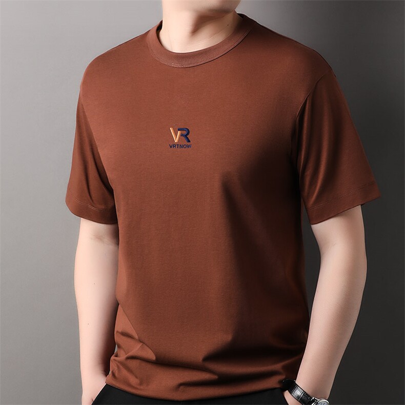 F82352钱塘2020-1新款百搭简约中青年时尚休闲男士短袖T恤P35,男装T恤,钱塘207-1