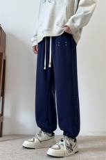 冬季纯棉加厚束脚休闲裤新款港风休闲潮牌裤子XZ301B-2-CK719，男装休闲裤，星座301B-2（原A443-1）
