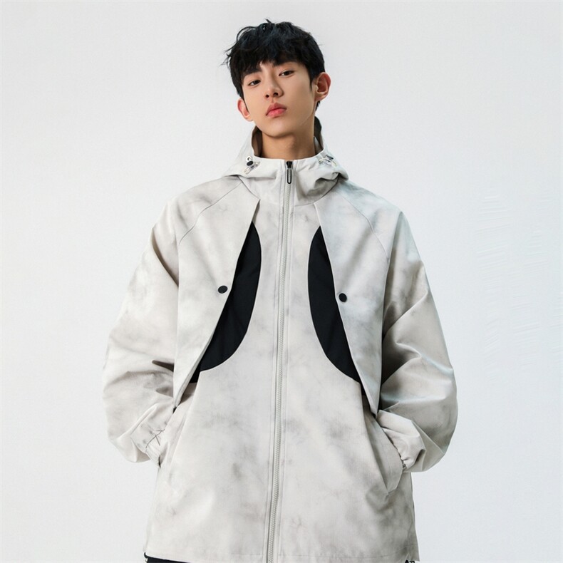 美式复古冲锋衣外套春季潮牌宽松休闲机车服夹克A406JK6005P78,男装夹克,星座309（原A406）
