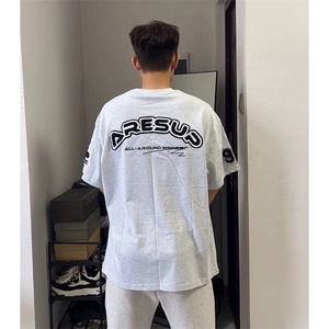 万针全刺绣工艺抖音得物高品质260克重磅纯棉双纱美式高街短袖T恤图片