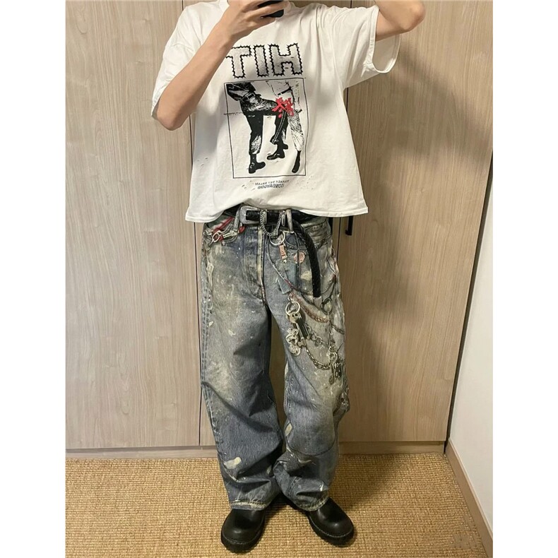 【套图1】903-AK91-特P70【98】S-3XL印花牛仔裤！1,男装牛仔裤,星座903