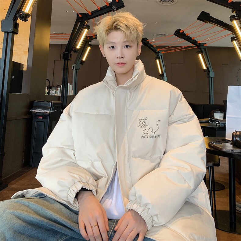 ！2025秋冬新款男士卡通印花立领棉衣保暖棉服外套MY303特P55图片