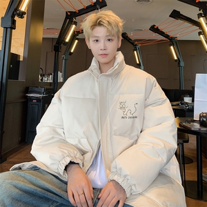 ！2025秋冬新款男士卡通印花立领棉衣保暖棉服外套MY303特P55图片