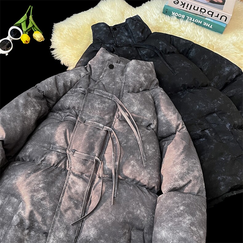 新中式盘扣棉衣棉服面包服立领印花棉袄外套-量大有差G1608-P85图片