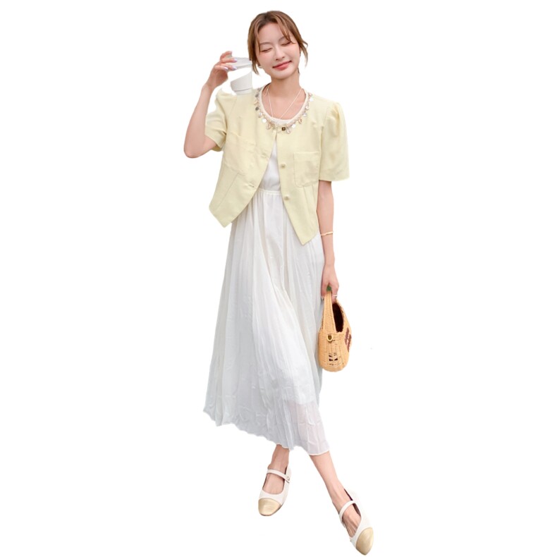 新中式连衣裙两件套女夏季时尚洋气套装裙2D045-P149-K218,女装套装/套裙,2D045