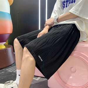 2025夏季新款港风直筒薄款休闲运动裤男潮流短裤D201-DM154-P35，男装牛仔裤，电商D321-1