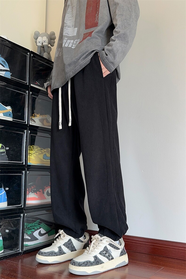 秋冬美式高街休闲潮牌运动青少年二开灯芯绒裤XZ301b-2-CK710P32,男装休闲裤,星座301B-2（原A443-1）