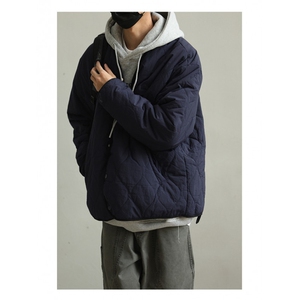 日系复古纯色廓形棉服外套男女冬季新款潮牌情侣棉衣夹克图片