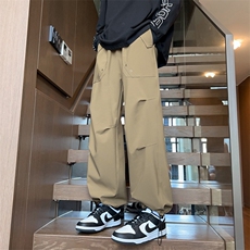 SJ-311B-1-K3222-P45控79褶皱阔腿工装机能拖地直筒长裤，男装工装外套，星座311B-1
