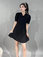 夏季新款韩版洋气学院风修身显瘦连衣裙，女装连衣裙，L·H·X