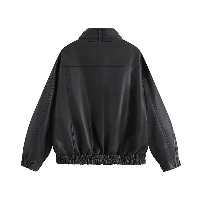 秋新品跨境男装PU皮夹克男士潮流修身机车服皮衣男潮流2307-P95,男装夹克,星座1407
