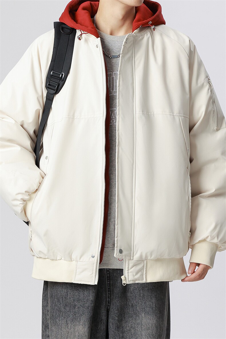 无影墙美式假两件棉服外套男2026秋冬宽松棉衣夹克A436-2583-P95,男装夹克,电商A436