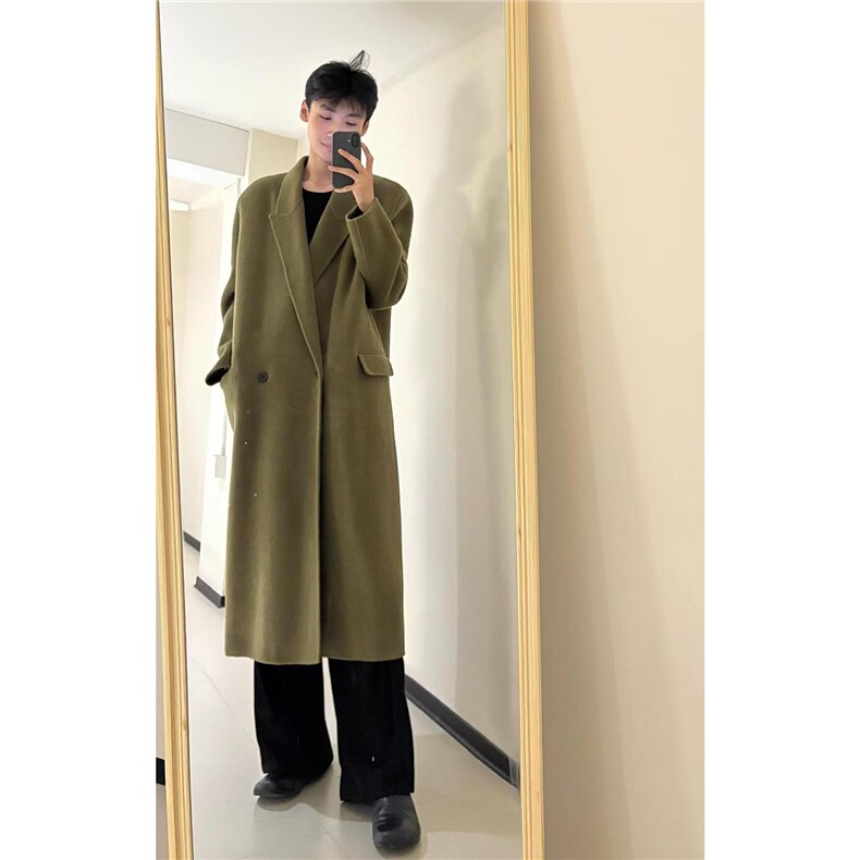 仿羊绒长款呢子外套垫肩加厚毛呢大衣DY05016P125,男装毛呢大衣,星座1004（原星座815-3）