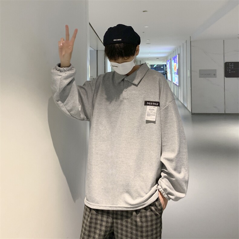 男春季华夫格夹克外套polo衫长袖C009P30图片