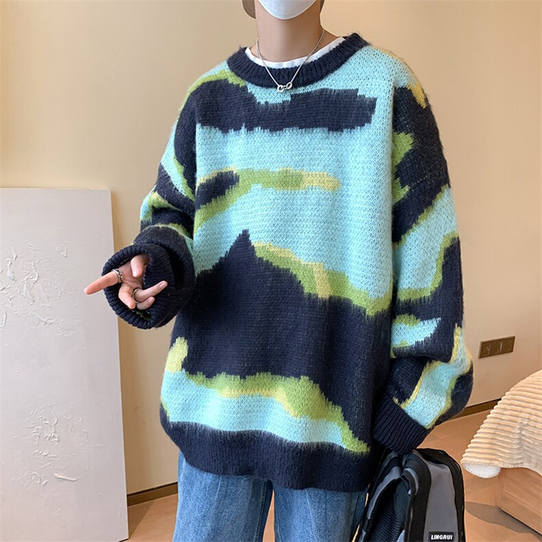美式高街vintage痞帅打底毛衣男慵懒风ins潮牌复古针织衫9025-p45,男装针织衫/毛衣,星座1008