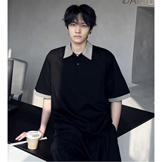 2026主推款抗菌凉感撞色拼接POLO衫短袖T恤男女DT1161-特P28，男装T恤，电商C307