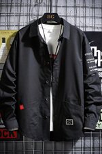 2021春季格风日系大码男字母印花休闲布标宽松衬衫C559-P45，男装衬衫，电商A001