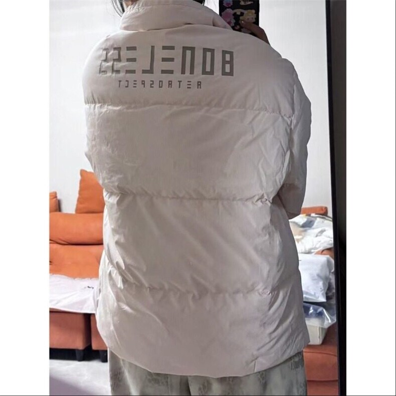 韩版辣妹粉色字母印花保暖棉服外套女冬季新款百搭棉衣立领面包服,男装夹克,星座506A