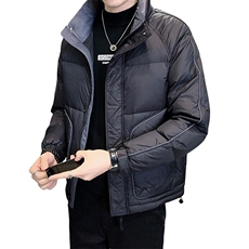 潮牌羽绒服男2024新款男装短款加厚帅气外套冬季轻薄保暖连帽上衣，男装羽绒服，钱塘6003（原4033）