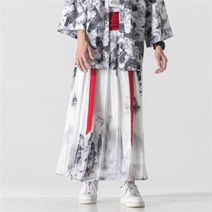 夏季 风汉服古风宋裤仙气一片式裙裤百褶马面裙情侣 K180/P75图片