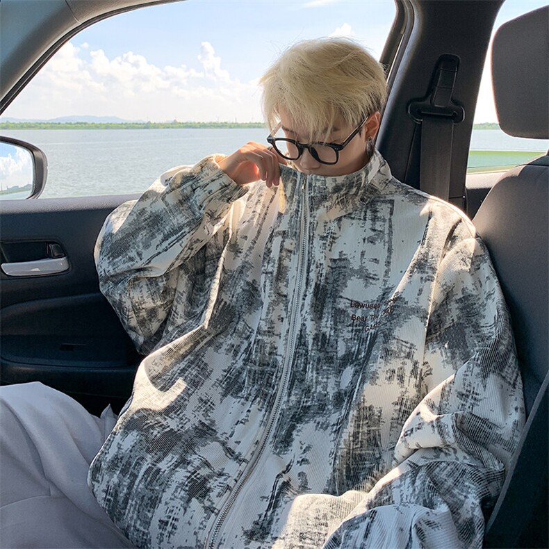 春季灯芯绒港风帅气刺绣夹克外套情侣男女JK60-P65，男装夹克，星座201-4