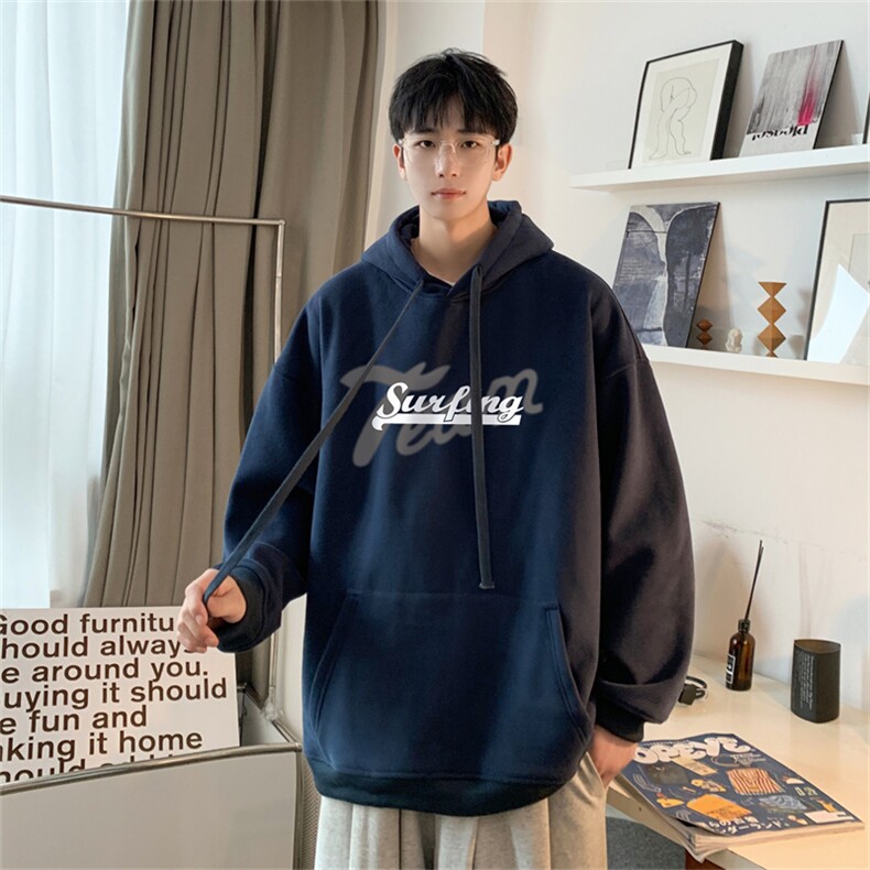 抖音品质23/秋季320G华棉男士连帽大码印花卫衣WYH3253-P45控68,男装卫衣,电商B370