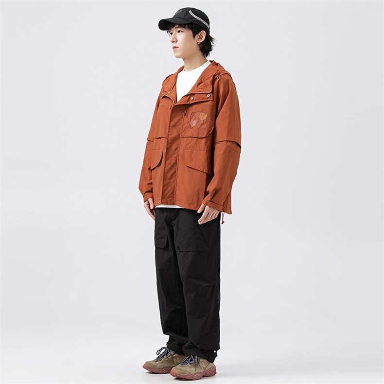 外27-2GANYOU日系纯色工装冲锋夹克JK57-P135,男装夹克,新杭派外27-2