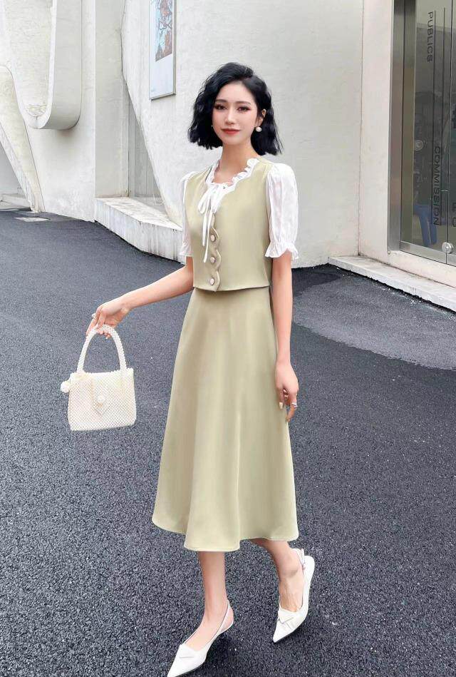[现货]假两件套连衣裙，三色、三码，女装连衣裙，依柏璐(1F)
