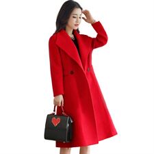 毛呢外套纯色修身显瘦优雅可爱唯美气质长袖中长款口袋时尚2020年冬季，女装毛呢外套，笃写
