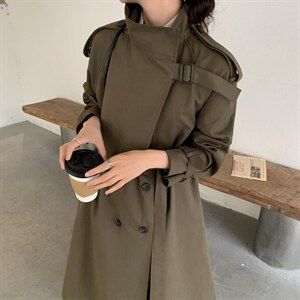 现货 长款韩系气质款风衣图片