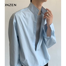 日系新款ins假两件衬衫慵懒百搭简约文艺时尚流行原宿气质CT165，男装衬衫，星座1116A（原606A-3）