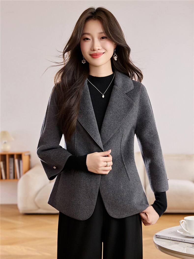 现货！短款毛呢大衣女洋气2025年冬季新款高级感保暖显瘦,女装毛呢外套,众宇琦