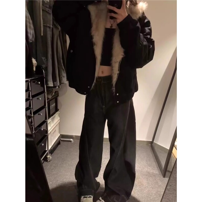 cleanfit毛领连帽座山雕棉服男款冬季保暖短款棉衣外套美式复古潮,男装棉衣,星座813-2