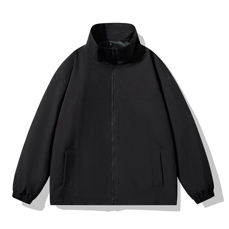 户外撞色翻领冲锋衣情侣外套防风登山服夹克男平铺YHJK8827-P50图片