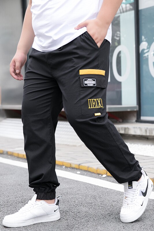 L-9XL男大码夏装弹力束脚休闲裤刺绣薄款工装裤5032-1_8813P55,男装休闲裤,星座1516-1