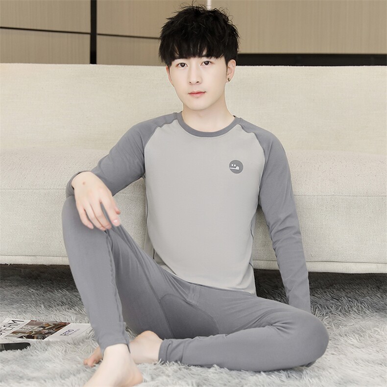 秋衣秋裤男士保暖内衣秋冬季薄款抗菌莱卡棉套装TZ3602-P50,男装棉衣,星座310B-3