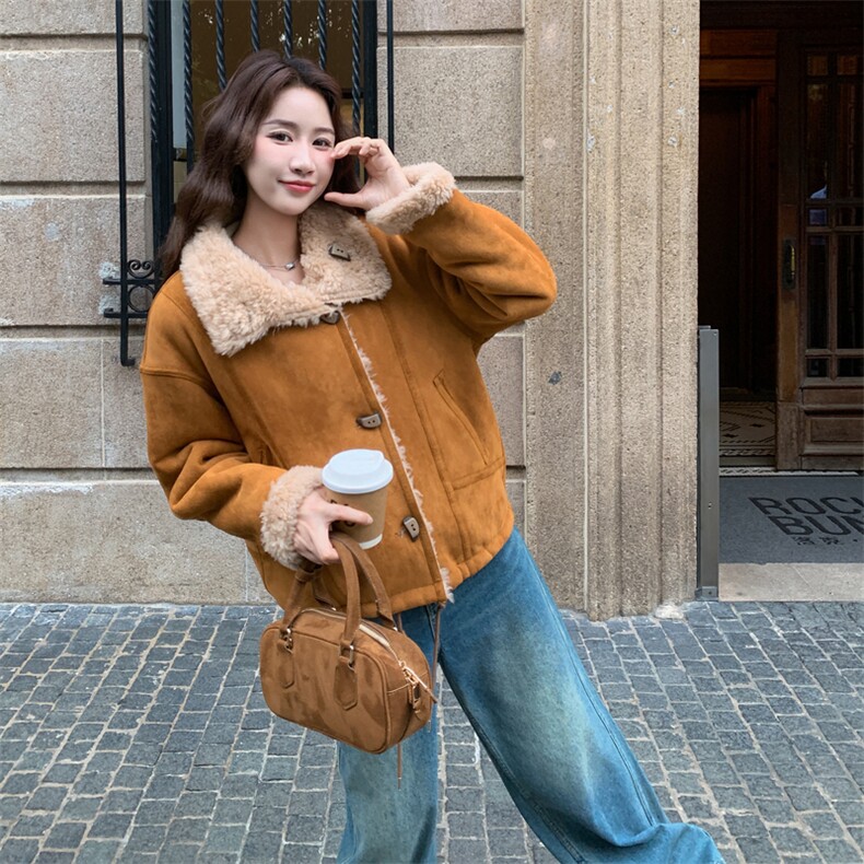 6898数据款大货已出现货两面穿皮毛一体外套P195K298,女装派克服,2D034